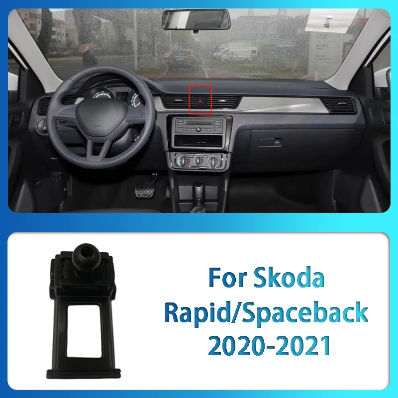 Phone holder, mobile phone holder Car Mobile Phone Holder Base Clip for Skoda Superb Rapid Spaceback Octavia Kodiaq GT Karoq Kamiq Octavia PRO Car Accessories