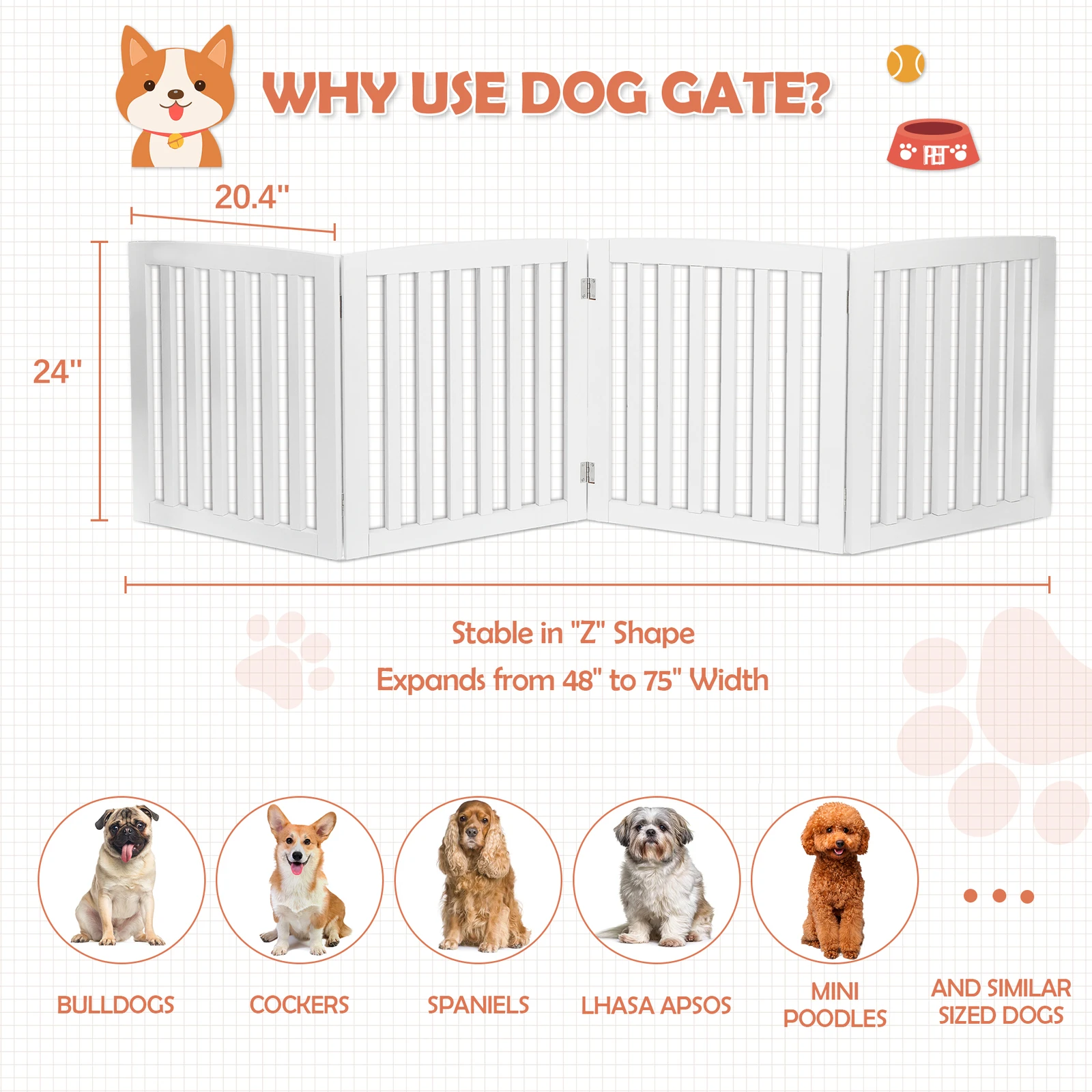 Foldable Indoor Dog Gate 4