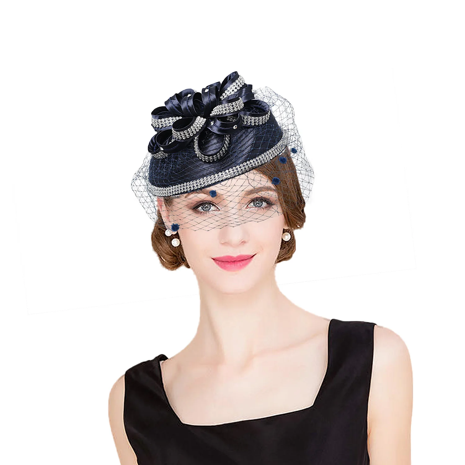 Fascinators per Capelli da Donna, Cappello da Cerionia Nuziale da