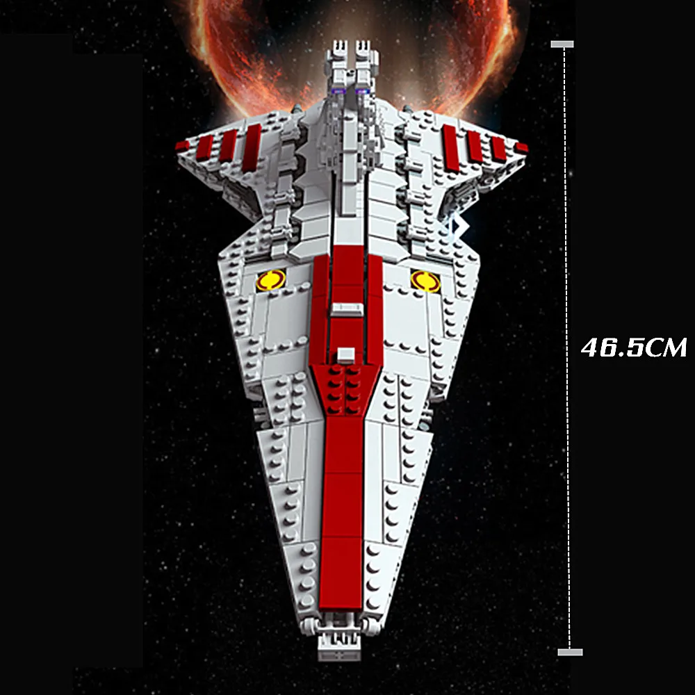Stars-Ucs-Fighter Destroyer Venator Class Space-Wars Attack Cruiser Spaceship Building Blocks Mattoni Giocattoli Regalo