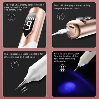 Laser Plasma Pen for Skin Tag Remover Freckle Black Dot Papilloma Warts Mole Pimples Tattoo Removal Laser Pen Beauty Care Tools 5