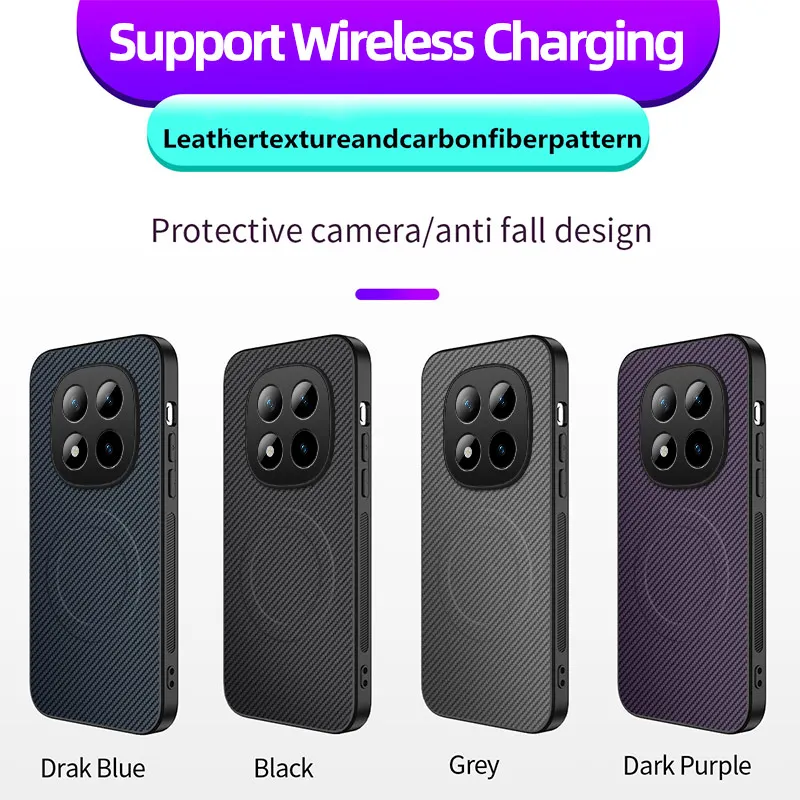 Enhanced Protective Back Case Cover - Soft Silicone Carbon Fiber Magnetic Design