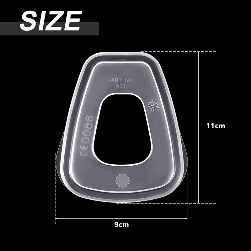 Support Filtre 501 pour Masque 3M 6800 7502 6200 - Lot de 2
