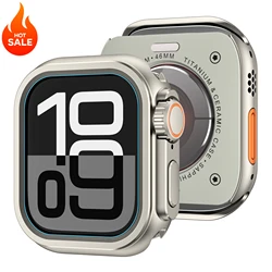 Premium Zinc Alloy Protective Metal Case for Apple Watch - Ultra Durable Design (Titanium)