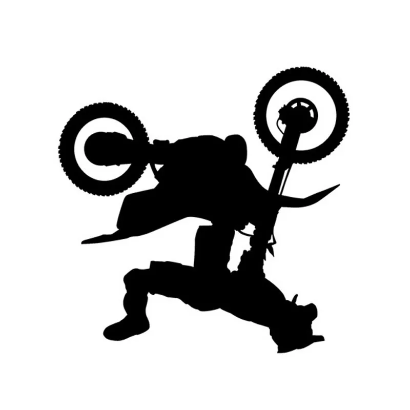 

Motion Somersault Freestyle Motocross Bumper Sticker Cartoon Cool Sports Auto Motorcycle Stickers Car Accessories 15CM