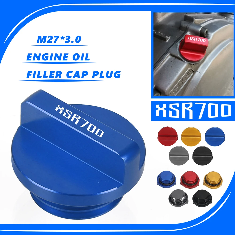 

FOR YAMAHA XSR700 XSR 700 2018-2019-2020-2021-2022-2023 Motorcycles Accessories CNC Aluminum M27*3.0 Engine Oil Filler Cap Plug