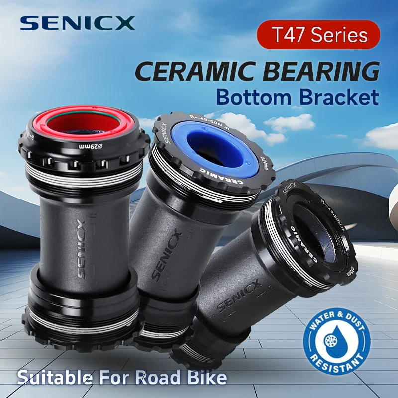 [新品]SENICXセラミックBB Senicx-自転車ボトムブラケット,自転車用ネジ付きセラミックbb,t47