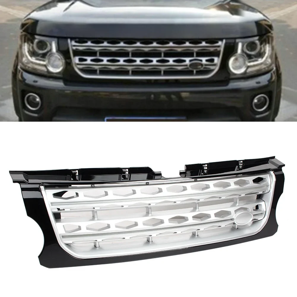 

Car Gray ABS Front Grille Bumper Honey Comb Mesh For 2014 2015 2016 Land Rover LR4 LR051299