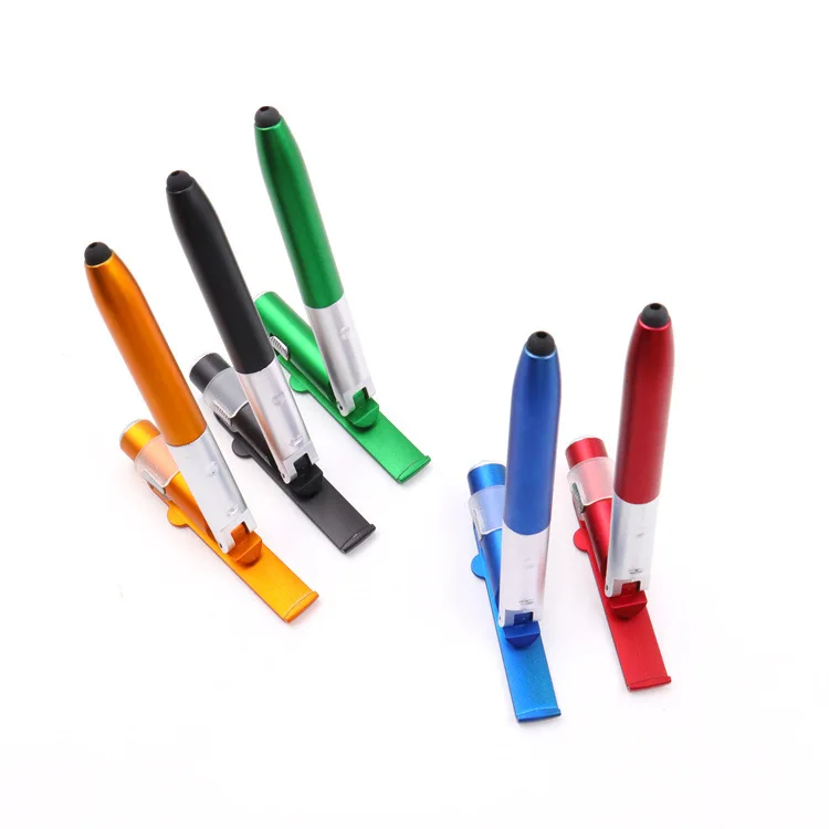 Multifunction Pen With LED Light Phone Holder
