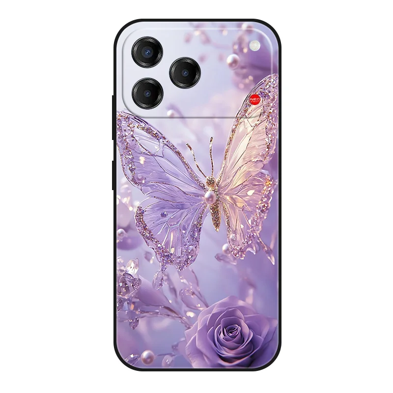 Marble Painted Soft Matte Silicone Back Cover - Elegant Design Case