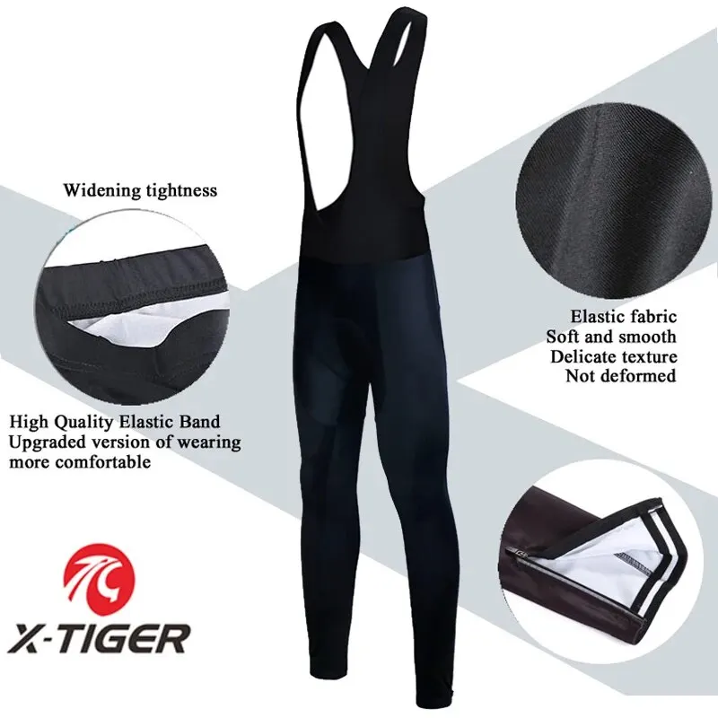 X-TIGER Whole Black 5D GEL Pad Pro Women's Cycling Bib Pants 3