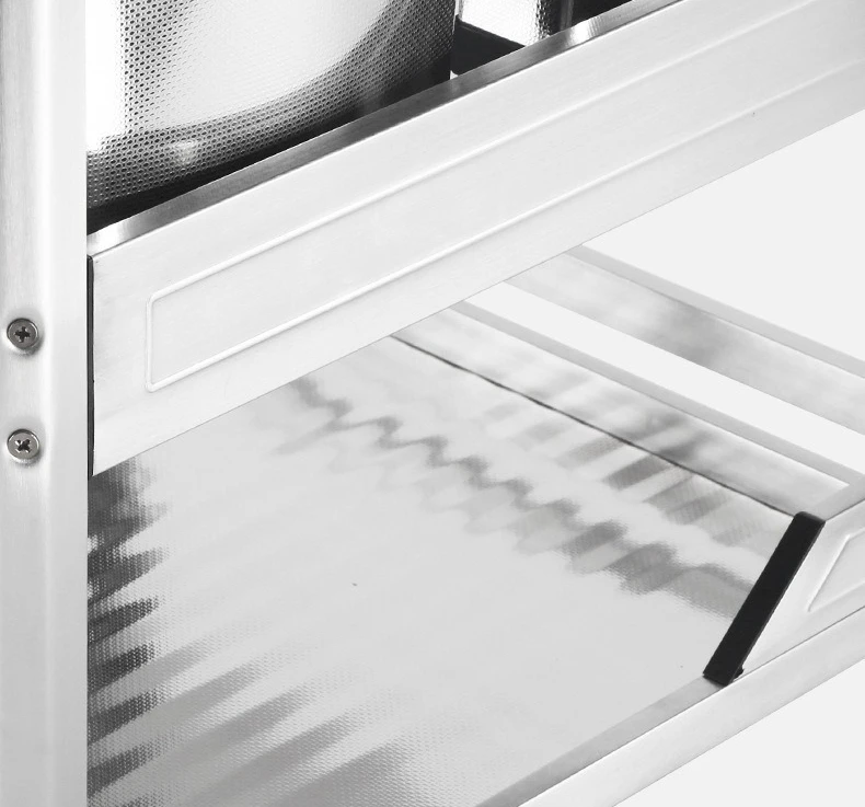 Iron Kitchen Cabinet Storage Sliding Drawer Organizer Household Freestanding Narrow Drawers Stainless Steel Spices Container