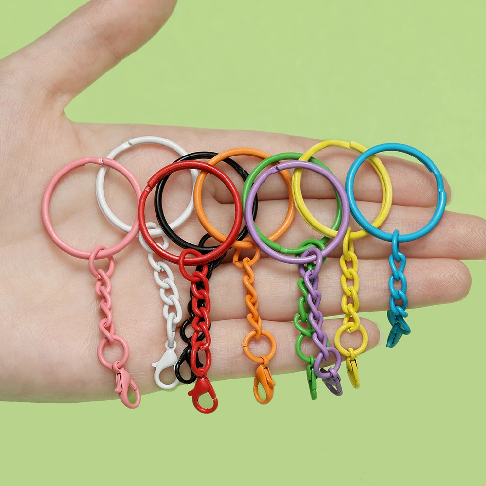 10/20pcs Ganci Portachiavi Colorati con Portachiavi, Fermagli Artiglio di Aragosta Girevoli in Metallo, per Cordino con Clip Portachiavi, Creazione di Gioielli, Artigianato (Colore : rosa, Taglia