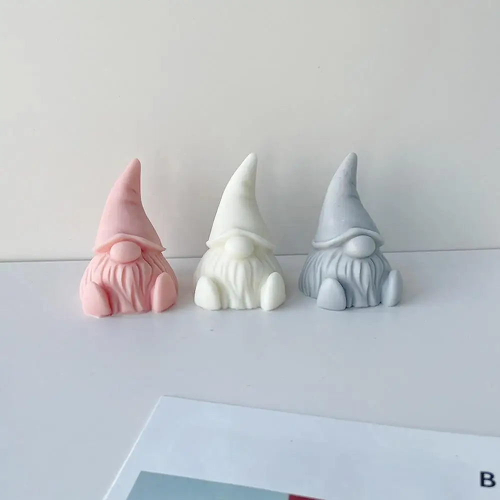 Description Picture 4 of itemDIY Candle Silicone Mold 3D Gnome Christmas Handmade Gypsum Soap Cement Resin Molds Festival Xmas Gift Candle Making Supplies