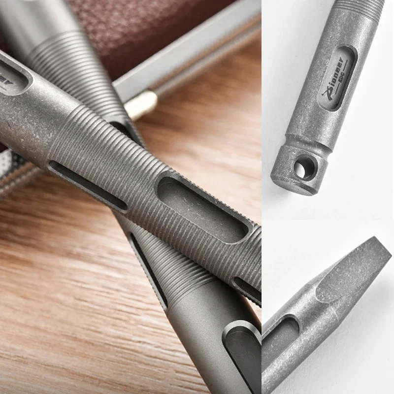 CNC TC4 티타늄 합금 다기능 지렛대 허리 걸이 EDC 도구, 야외 지레 바 깨진 창문 자기 방어 도구, 110mm, 145mm