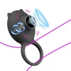 Cockring Sucking Licking Vibrators For Couple Women Clitoris Licks Nipple Sucker Strap On Penis Ring Men Cock Extender Sex Toys 1