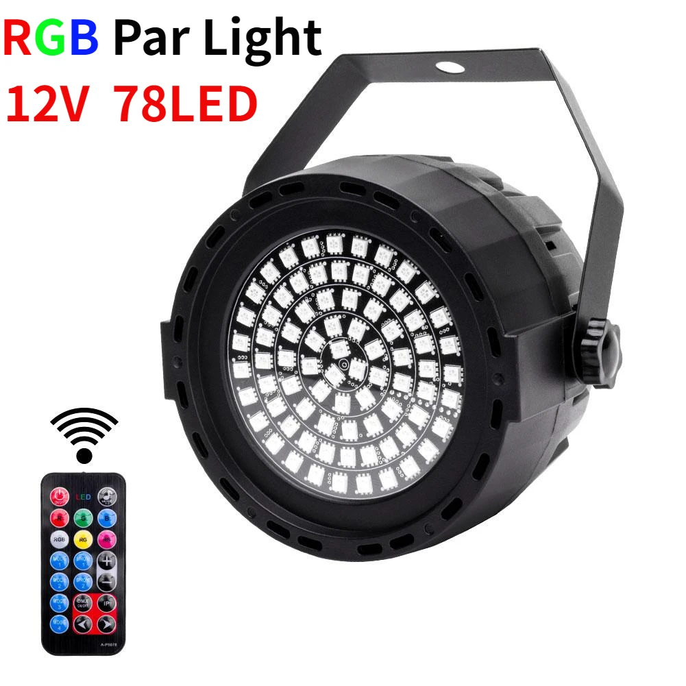 

78 Led RGBW Stage Light DMX Control Par Light DJ Disco Strobe Lights Effect Lighting for Bar KTV Party Holiday Pub Wedding Show