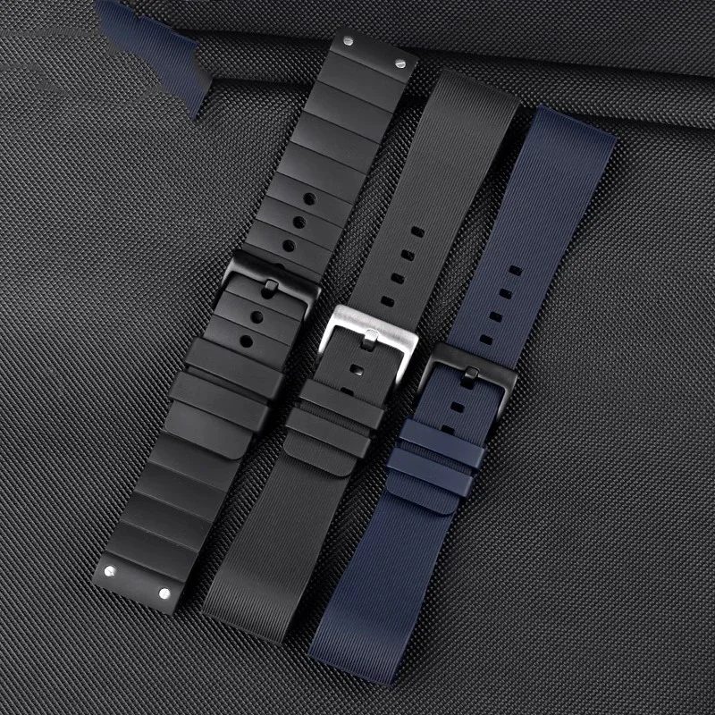Premium Black Silicone Watch Strap - Universal Fit