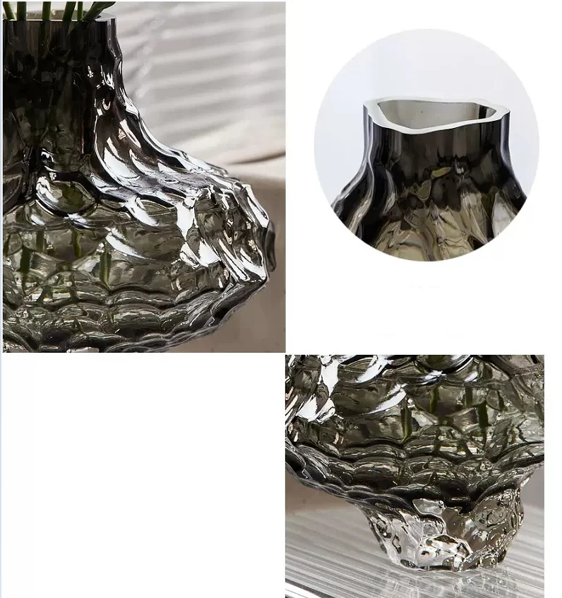 Luxury Nordic Minimalist Style Frosting Glass Vase Classic Home Living Room Decoration Stand For Flowers Decorative Vases Modern 6