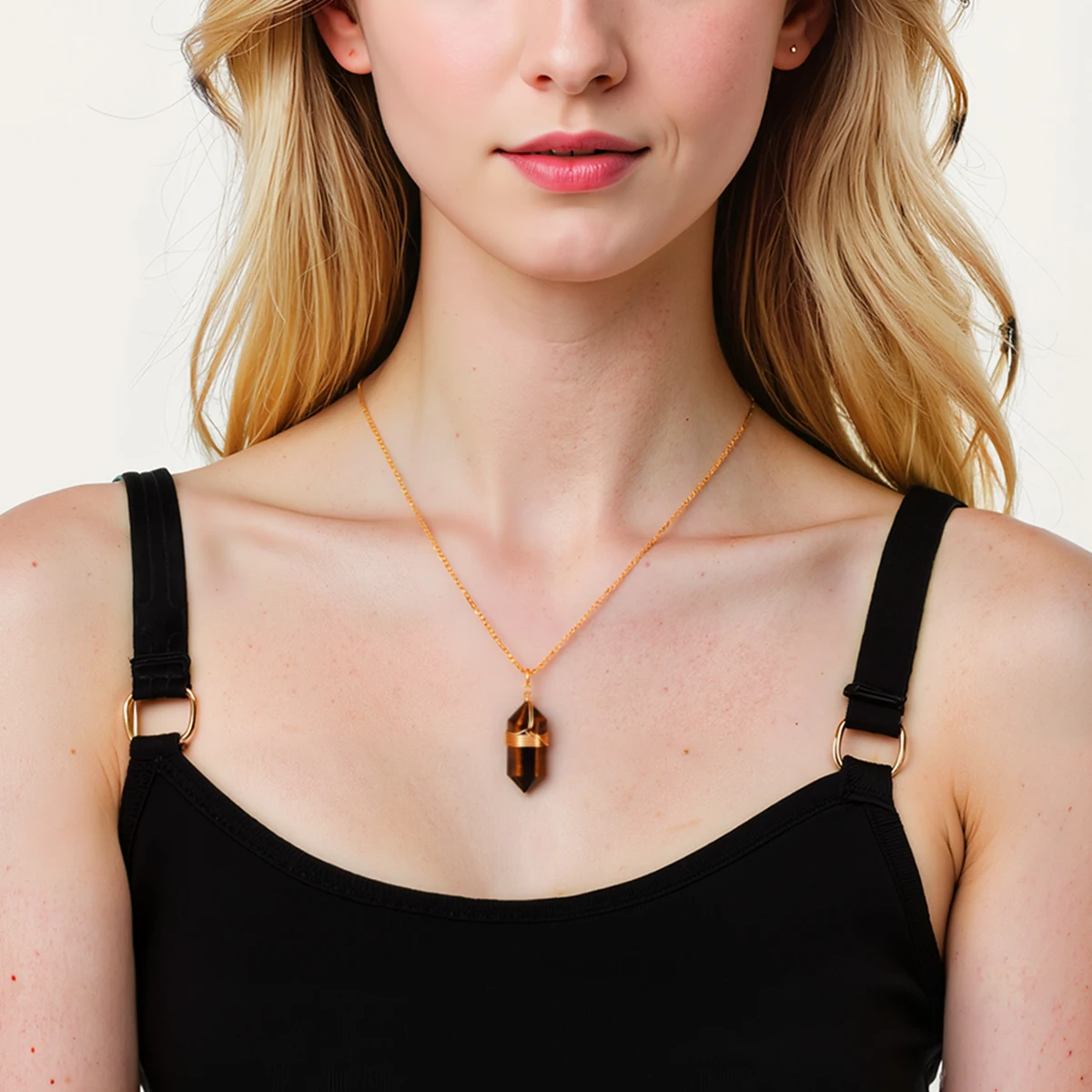 Attract calmness and peace with the amethyst quartz stone necklace