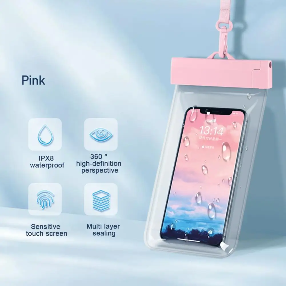 

Mobile Phone Waterproof Cover PVC Waterproof Bag Outdoor Screen Water Swimming RaftingTransparent Tool Phone Accessories To D7C6
