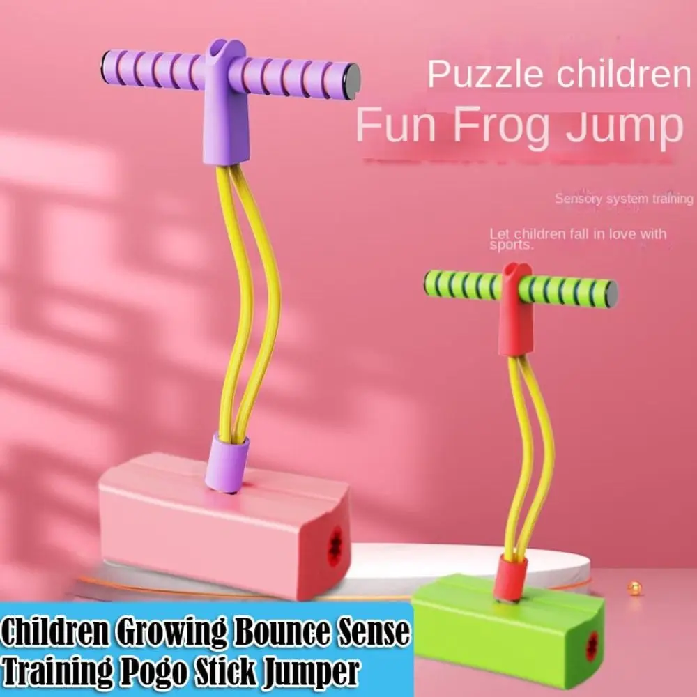Safe Children Pogo Stick Jumper Bounce Sense Training With Squeaky Sounds Frog Jumping Toy Children's Grow Taller Balance Toy