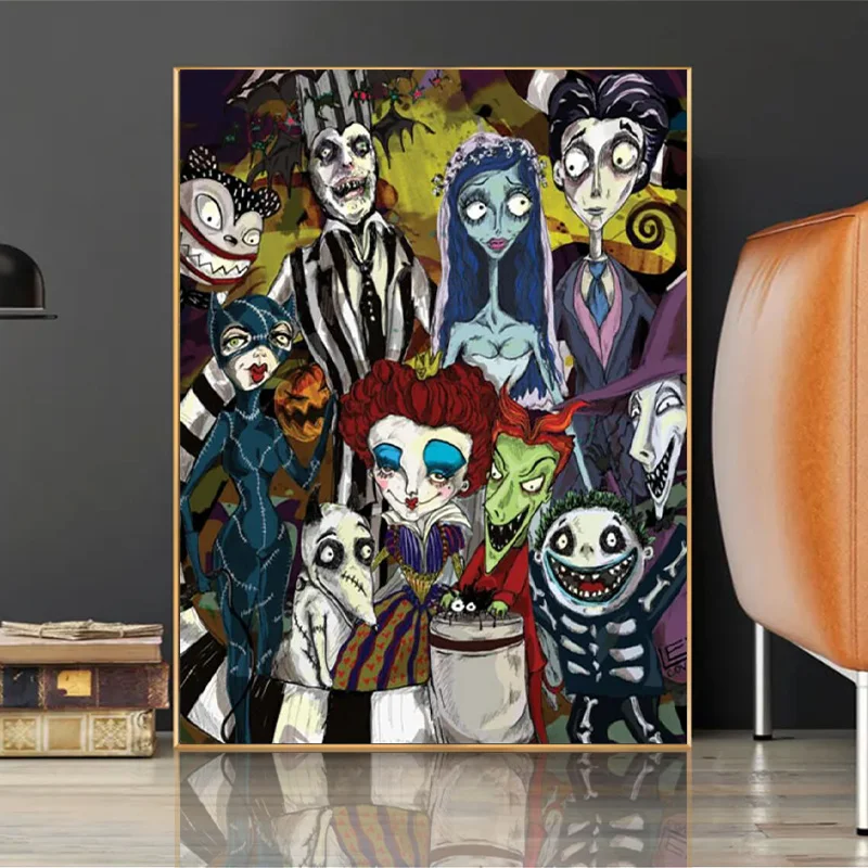 Nightmare Christmas 5d Diamond Painting  Nightmare Christmas Haunted  Mansion Art - Diamond Painting Cross Stitch - Aliexpress