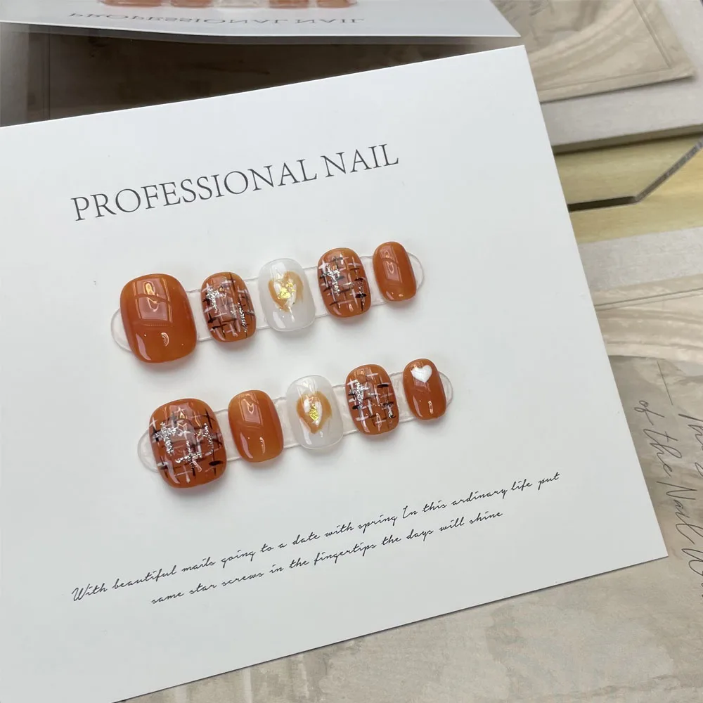 Press On Nails Short False Nails 10 Pcs For Girls