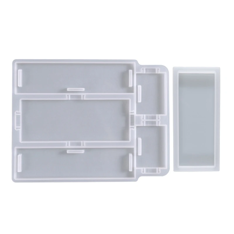 

Y1UB Storage Box Epoxy Resin Mold Container Casting Silicone Mould DIY Crafts Making Tools Rectangular Resin Molds