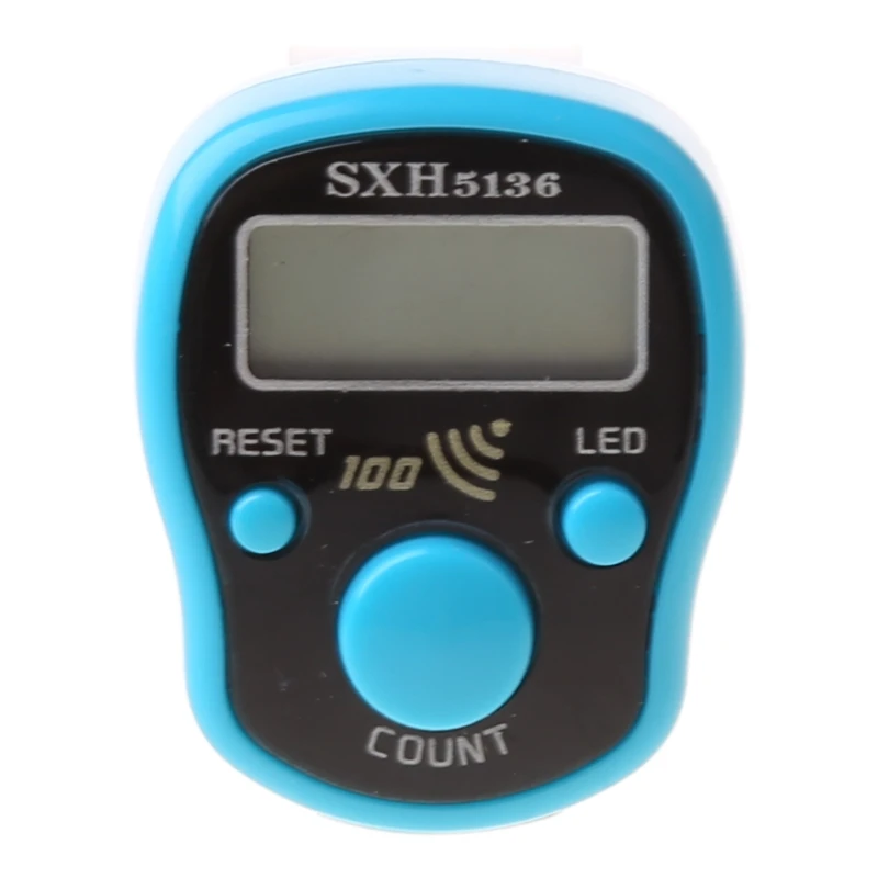 LED Finger Tally Counter Digital Electronic Tasbeeh Counters Lap Track Handheld Clicker with Ring Digits Display Gift hand tally counter electronic counter