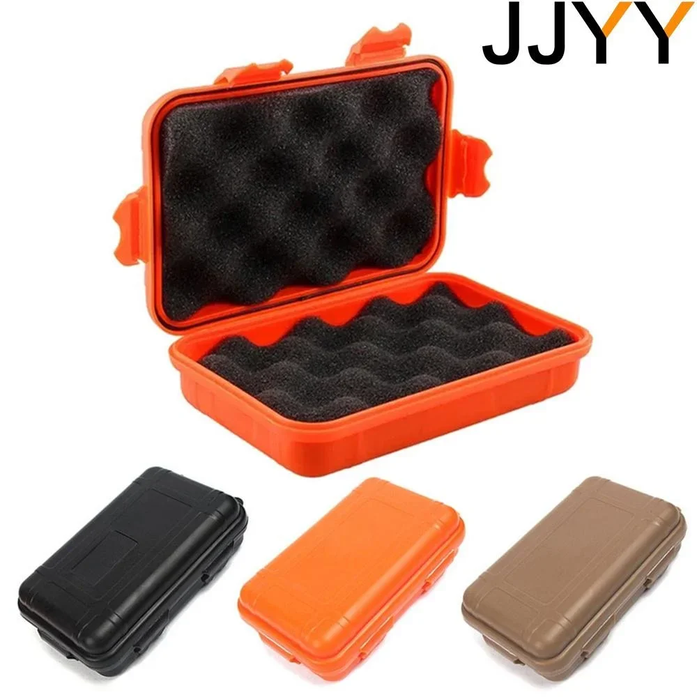 JJYY 1PC Pressure-proof Use Tactical Outdoor Size Container Shockproof Gear Tool Waterproof Box Storage Survival