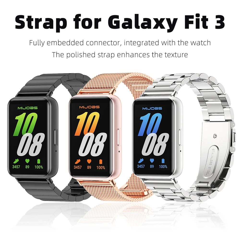 

For Samsung Galaxy Fit 3 Straps metal Bracelet Milanese fashion Sport Band Replacement Watchband For Samsung Galaxy Fit3 Correa