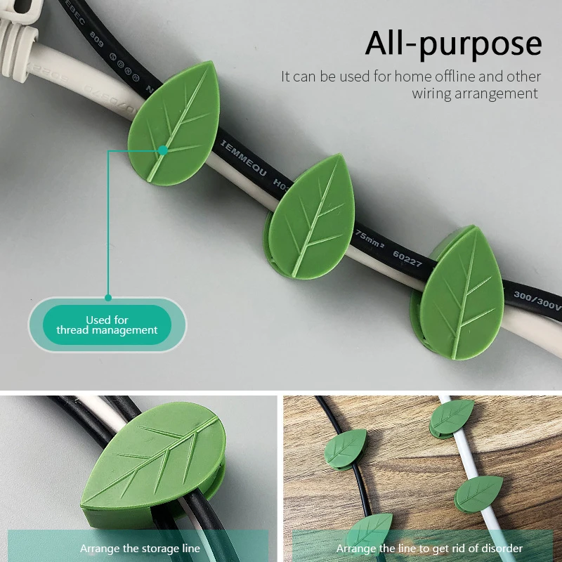 10PCS Leaf-shaped Plant Holder Green Plant Climbing Wall Gods Sticky Hooks Vine Clip Fixer Multifunctional Flower Hangers Holder plastic plant clips plant clips plant adhesive hooks plant wall hooks