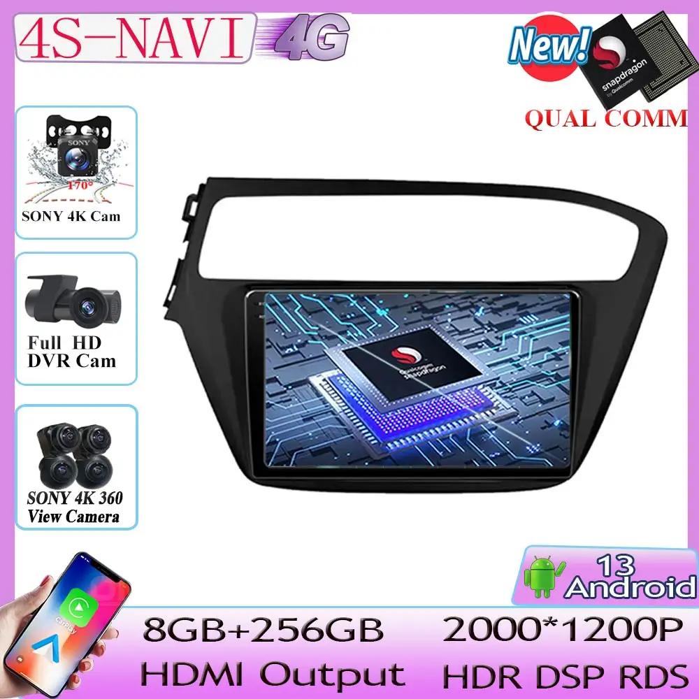 

Android 13 Car Video For Hyundai I20 2018 2019 Multimedia Radio Player Autoradio Navigation GPS Tape Recorder Carplay