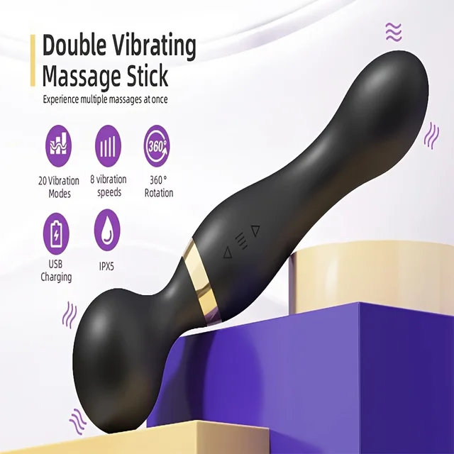 Clearance_Mini Massager 20 Modes 8 Vibration For Relieving Muscle Tension In The Back Neck Shoulders Legs And Feet Deep Tissue M 3