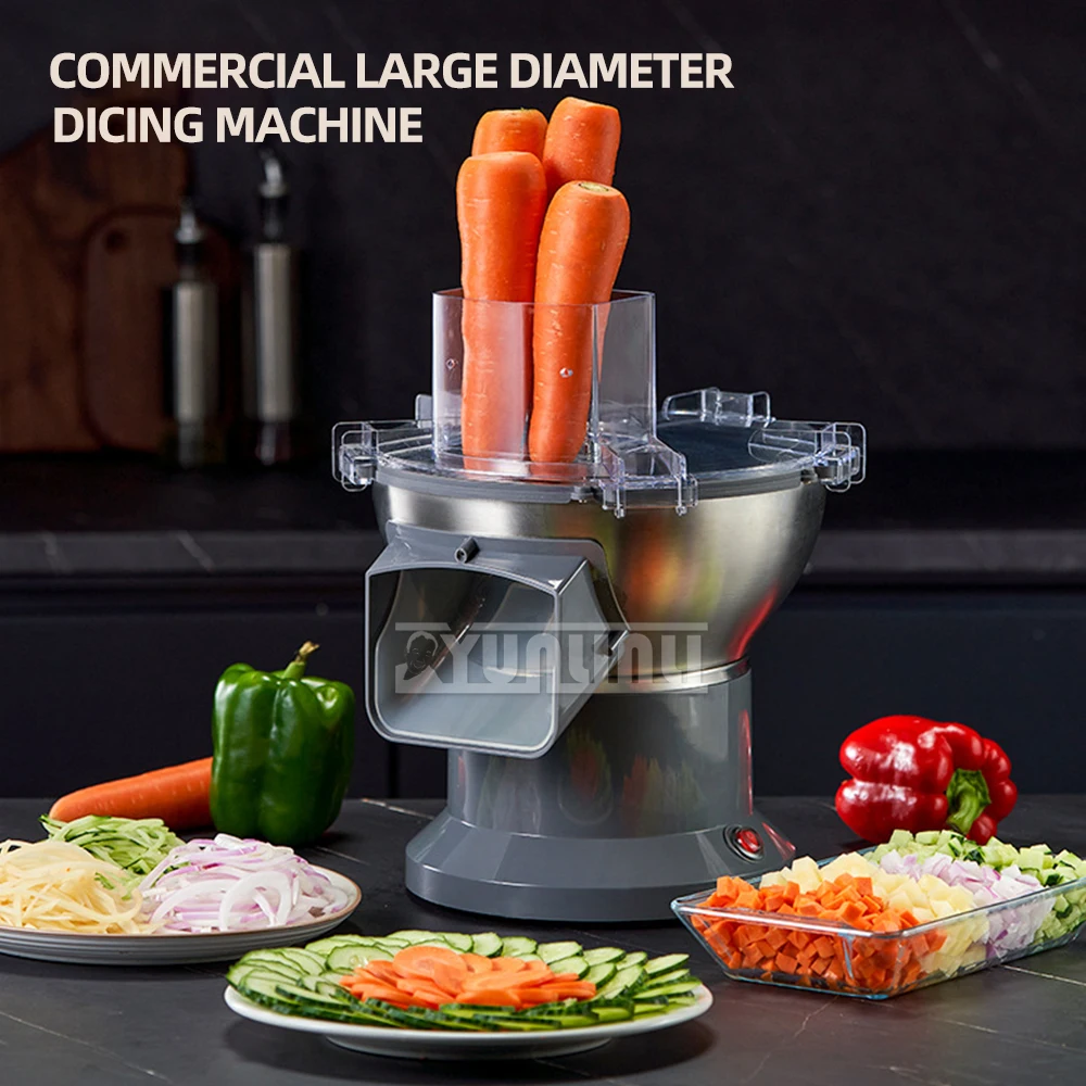 Automatic Vegetable Cutter Multifunctional Potato Carrot Dicing Machine  Food Processing Shredding Slicer