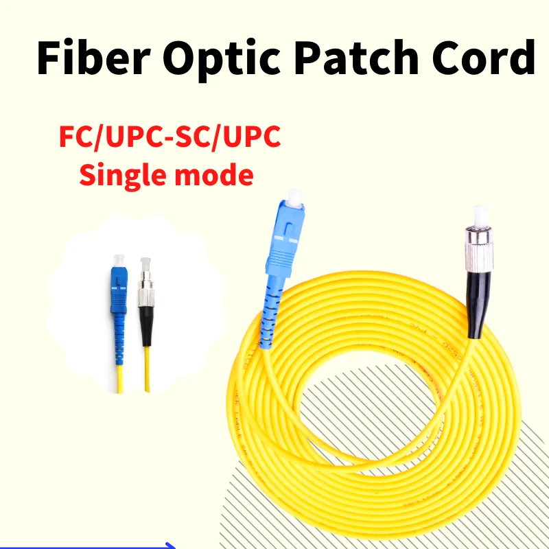 Fc/Upc-Sc/Upc Single Mode Sm Simplex Fibra Ottica Jumper Fibra Ottica Patch Cord 1M/3M/5M/10M/30M/50M