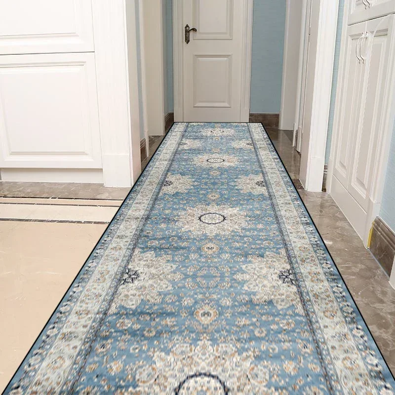 Persian Luxury Long Corridor Carpet Home Decoration Bohemian Hallway Stairs Decor Hotel Aisle Runner Rug Anti Slip Kitchen Mat 3