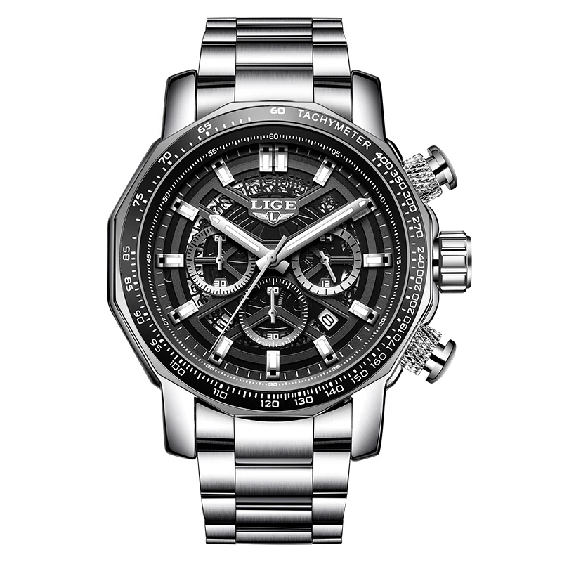 LIGE Relógio Esportivo À Prova D 'Água 8