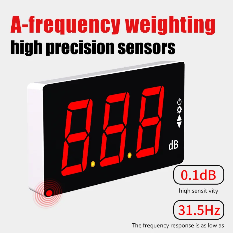 30-130 dB Noise Measuring Instrument Digital Sound Noise Level Meter Indoor Wall Mounted Tester 4