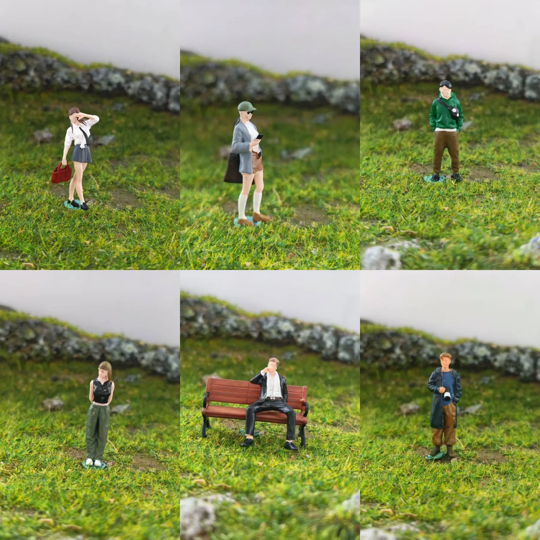 Miniature Street Boy and Girl Figures for Creative Photography and Display Decor