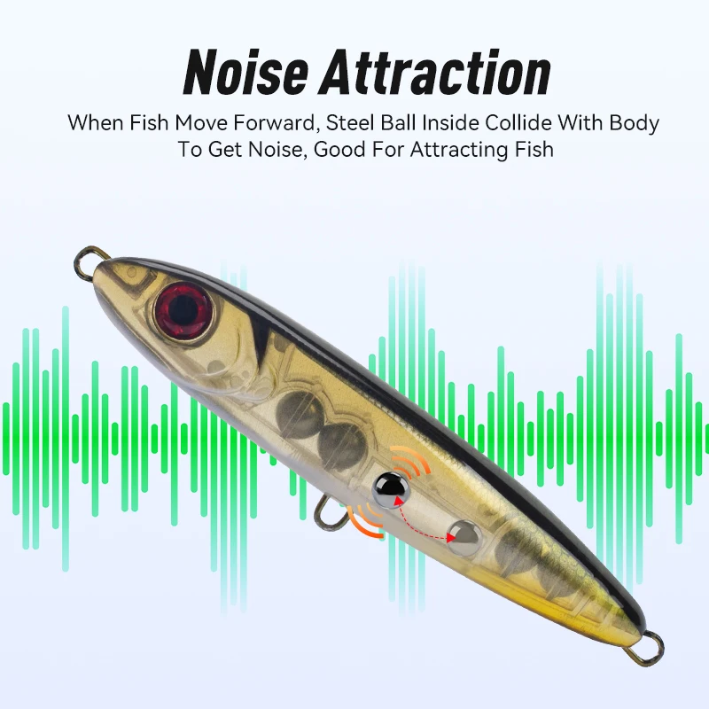Leurre stickbait coulant LEYDUN MINISTRE JACK 105mm 23g pencil nageur pour bar mer wobblers