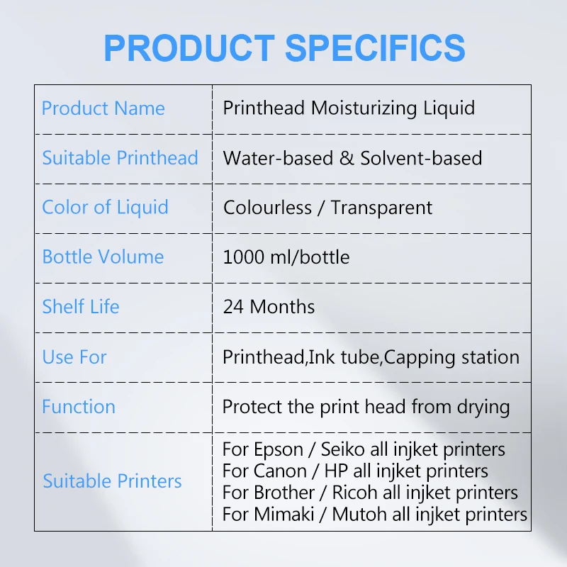 Printhead Cleaning Liquid For Printhead Maintenance inkjet printer cleaning kit