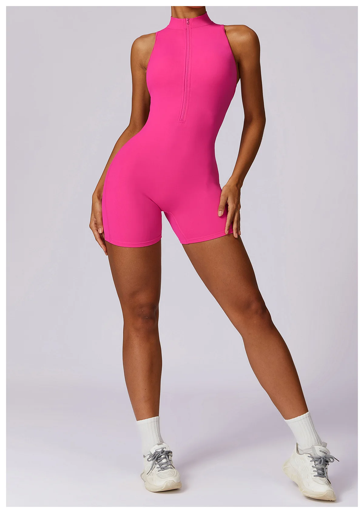 HGC Short Jumpsuit Gym Clothes For Women Sportswear Fitness Overalls Open Back Scrunch Booty Yoga Suit Sports Set Workout Outfit