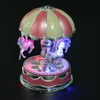 LED Classical Musical Box Mini Carousel Merry-Go-Round Music Case Christmas Gifts for Adult Kids Wedding Decor for Childrens Day 2