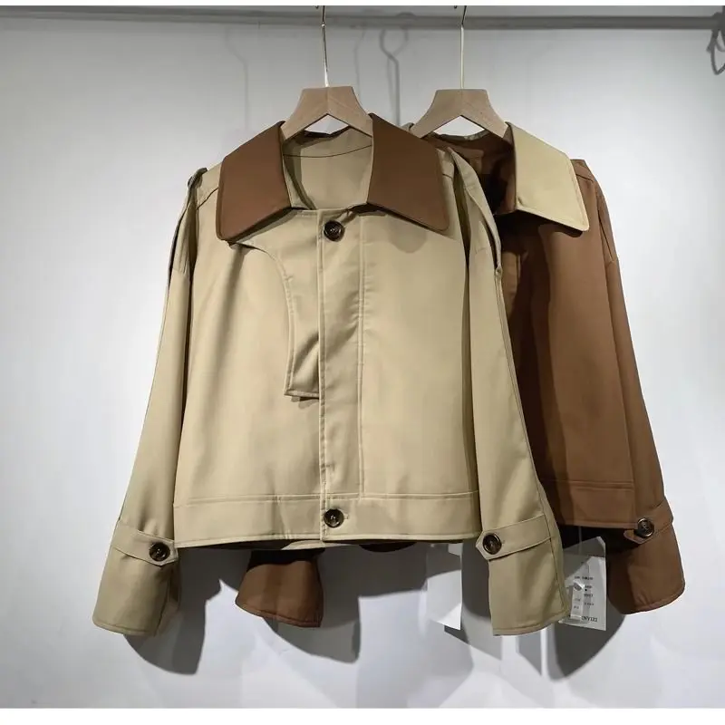 

Короткая женская осенняя куртка, Новая высококачественная повседневная куртка в стиле Харадзюку