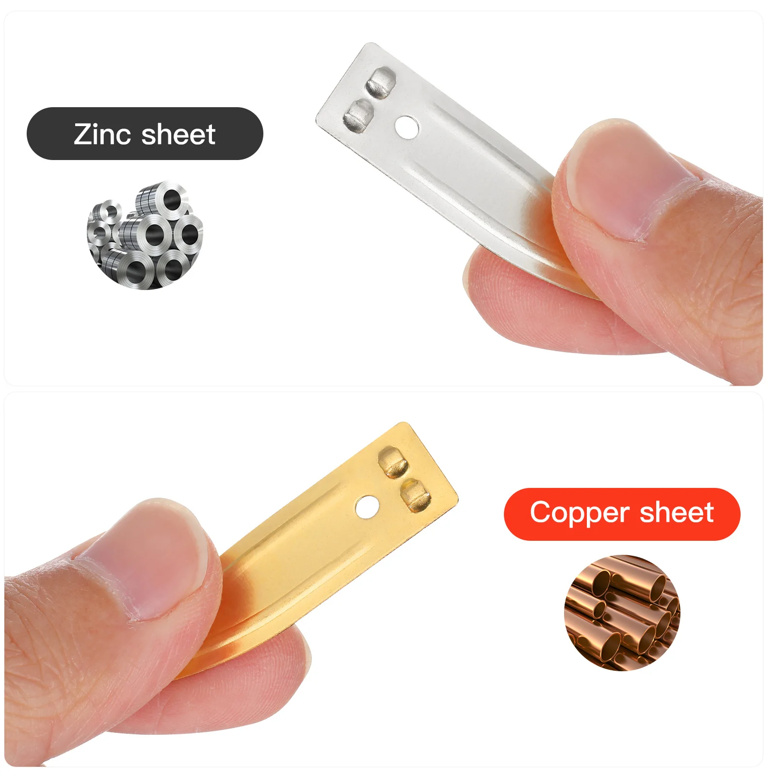 30 Pcs Products Copper Zinc Electrode Strip Rods of Maat Plate Anode for Plating Electrodes
