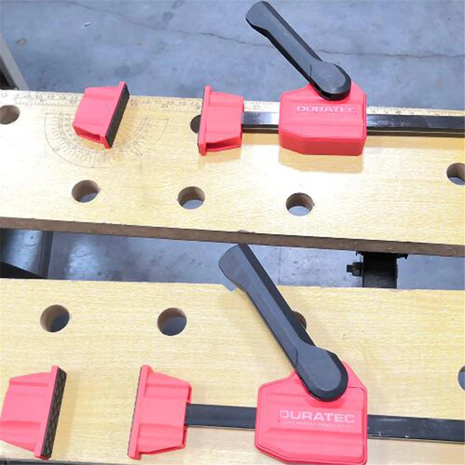 2Sets Woodworking Adjustable Desktop Clip, Fixed Clip Clamp Fixture Vise Benches