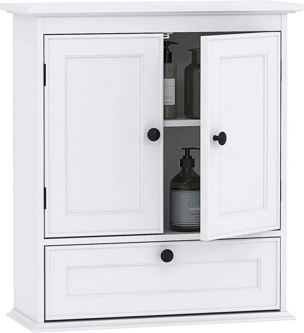 Spirich Bathroom Cabinet Wall Mounted, Small Bathroom Wall Cabinet Over Toilet, Medicine Cabinet Organizer with Doors