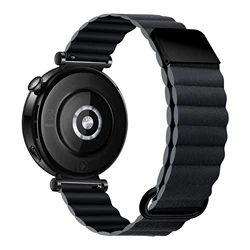 Magnetic Lychee Pattern Loop Buckle Strap, Universal 18mm - Garmin Active S (Space gray)
